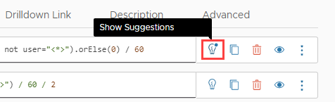 screenshot highlighting the lightbulb icon with the dot