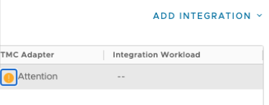 Integrations tile shows Needs Attention